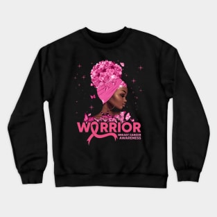 Breast Cancer Warrior Pink Ribbon Breast Cancer Awareness Crewneck Sweatshirt